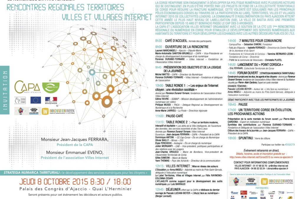 PRÉSENTATION DE PUNTU CORSICA LE 8 OCTOBRE 2015 – RENCONTRES REGIONALES TERRITOIRES VILLES ET VILLAGES INTERNET